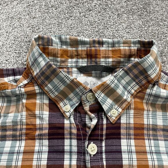 Columbia Flannel Shirt Men Large Multicolor Plaid Long Sleeve Button Down Casual - Picture 3 of 9